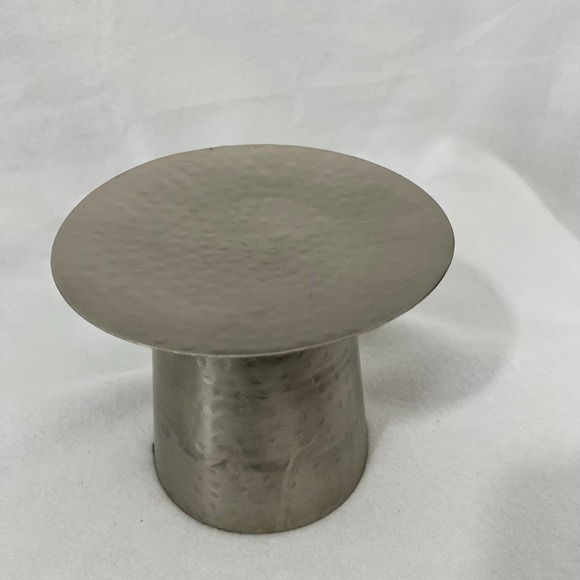 HAMMERED METAL CANDLE HOLDER/RAISER/CAKE PEDESTAL - Picture 3 of 6